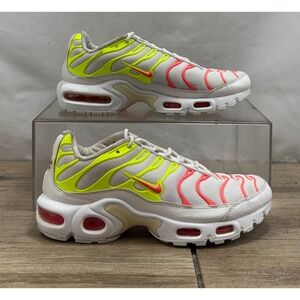 Nike Air Max Plus TN Neon Pink Volt White Running Shoes Sneakers Woman's 6.5